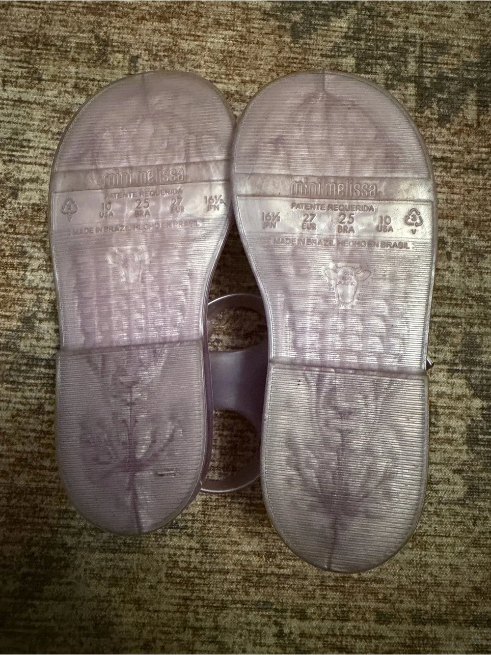 Mini Melissa Kids Translucent Lilac Jelly Sandals with Buckle